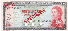 East Caribbean States, 100 Dollars, 1965, UNC, p16ns, SPECIMEN
Estimate: USD 1500-3000