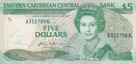 East Caribbean States, 5 Dollars, 1988, UNC, p22k1
Estimate: USD 35-70