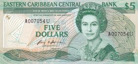 East Caribbean States, 5 Dollars, 1988, UNC, p22u
Estimate: USD 30-60