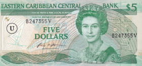 East Caribbean States, 5 Dollars, 1988, UNC, p22v1
Estimate: USD 30-60
