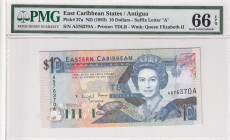 East Caribbean States, 10 Dollars, 1993, UNC, p27a
Estimate: USD 70-140