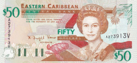 East Caribbean States, 50 Dollars, 1994, UNC, p34u
Estimate: USD 150-300