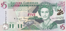 East Caribbean States, 5 Dollars, 2000, UNC, p37u
Estimate: USD 20-40
