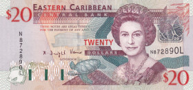 East Caribbean States, 20 Dollars, 2003, UNC, p44l
Estimate: USD 25-50