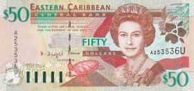 East Caribbean States, 50 Dollars, 2000, UNC, p40u
Estimate: USD 75-150