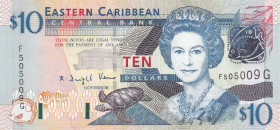 East Caribbean States, 10 Dollars, 2003, UNC, p43g
Estimate: USD 30-60