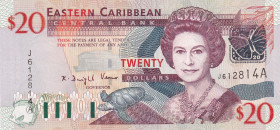 East Caribbean States, 20 Dollars, 2003, UNC, p44a
Estimate: USD 30-60