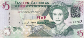 East Caribbean States, 5 Dollars, 2008, UNC, p47a
Estimate: USD 10-20