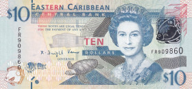 East Caribbean States, 10 Dollars, 2008, UNC, p48
Estimate: USD 15-30