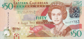 East Caribbean States, 50 Dollars, 2012, UNC, p54a
Estimate: USD 75-150