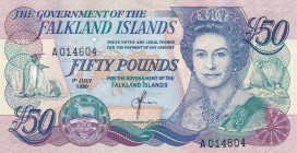 Falkland Islands, 50 Pounds, 1990, UNC, p16
Estimate: USD 150-300