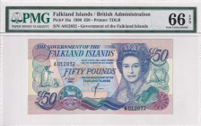 Falkland Islands, 50 Pounds, 1990, UNC, p16a
Estimate: USD 125-250