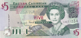 East Caribbean States, 5 Dollars, 2003, UNC, p42a
Estimate: USD 15-30