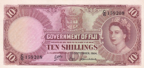 Fiji, 10 Shilings, 1964, UNC, p52d
Estimate: USD 450-900