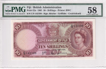 Fiji, 10 Shillings, 1965, AUNC, p52e
Estimate: USD 450-900