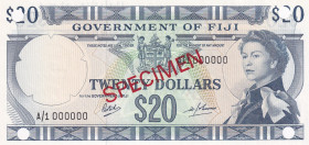 Fiji, 20 Dollars, 1969, UNC, p63s, SPECIMEN
Estimate: USD 1500-3000