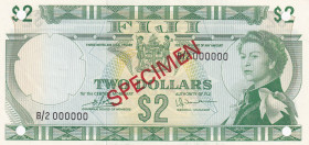 Fiji, 2 Dollars, 1974, UNC, p72sg, SPECIMEN
Estimate: USD 100-200