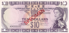 Fiji, 10 Dollars, 1974, UNC, p74s, SPECIMEN
Estimate: USD 200-400
