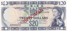 Fiji, 20 Dollars, 1974, UNC, p75s7, SPECIMEN
Estimate: USD 250-500