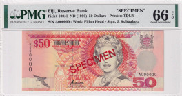 Fiji, 50 Dollars, 1996, UNC, p100s1, SPECIMEN
Estimate: USD 75-150