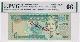 Fiji, 2 Dollars, 2002, UNC, p104s, SPECIMEN
Estimate: USD 30-60