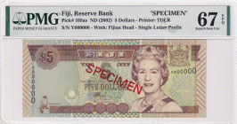 Fiji, 5 Dollars, 2002, UNC, p105as, SPECIMEN
Estimate: USD 40-80