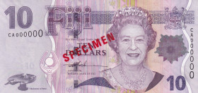 Fiji, 10 Dollars, 2007, UNC, p111s, SPECIMEN
Estimate: USD 50-100