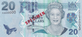 Fiji, 20 Dollars, 2007, UNC, p112s, SPECIMEN
Estimate: USD 75-150