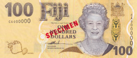 Fiji, 100 Dollars, 2007, UNC, p114s, SPECIMEN
Estimate: USD 150-300