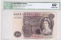 Great Britain, 10 Pounds, 1964, UNC, p376a
Estimate: USD 150-300