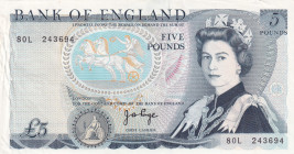 Great Britain, 5 Pounds, 1971/72, AUNC, p378b
Estimate: USD 15-30