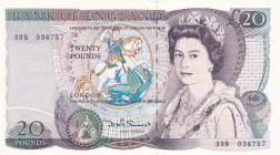 Great Britain, 20 Pounds, 1984, UNC, p380d
Estimate: USD 100-200