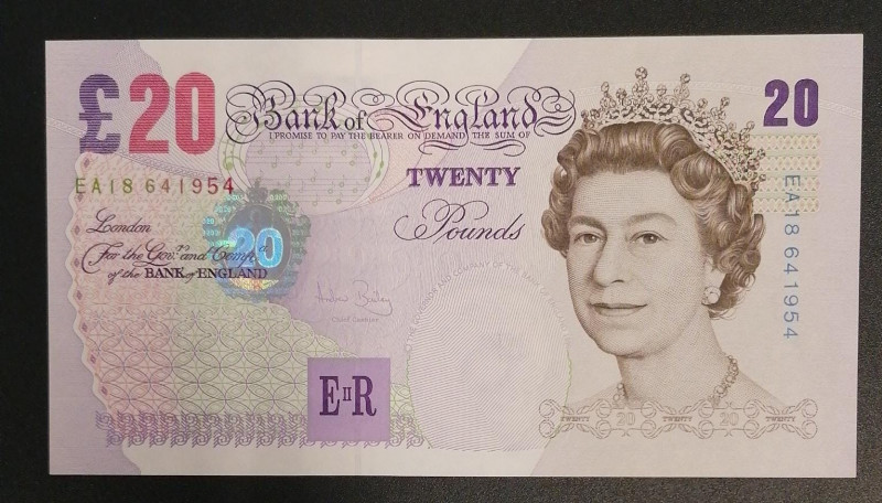 Great Britain, 20 Pounds, 2004, UNC, p390b
Estimate: USD 40-80