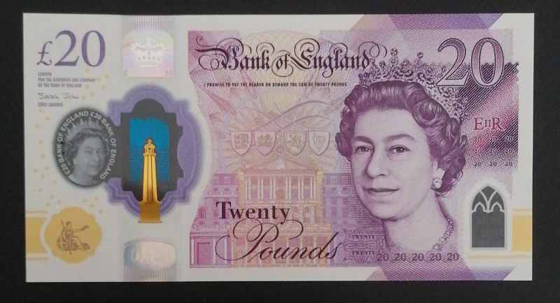 Great Britain, 20 Pounds, 2018, UNC, p396
Estimate: USD 40-80