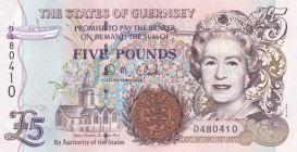 Guernsey, 5 Pounds, 1996, UNC, p56c
Estimate: USD 15-30