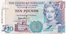 Guernsey, 10 Pounds, 1995, UNC, p57d
Low serial number
Estimate: USD 80-160