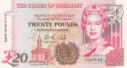 Guernsey, 20 Pounds, 1996, UNC, p58b
Low serial number
Estimate: USD 150-300