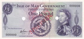 Isle of Man, 1 Pound, 1961, UNC, p25s1, SPECIMEN
Estimate: USD 325-650