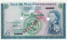 Isle of Man, 5 Pounds, 1961, UNC, p26cs, SPECIMEN
Estimate: USD 1500-3000
