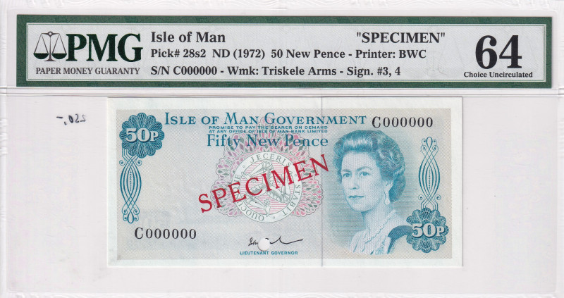 Isle of Man, 50 New Pence, 1972, UNC, p28s2, SPECIMEN
Estimate: USD 200-400