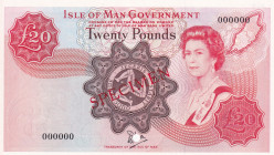 Isle of Man, 20 Pounds, 1979, AUNC, p32, SPECIMEN
Estimate: USD 400-800