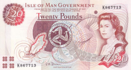 Isle of Man, 20 Pounds, 2007, UNC, p47a
Estimate: USD 30-60
