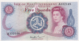 Isle of Man, 5 Pounds, 1972, UNC, p66b
Estimate: USD 350-700