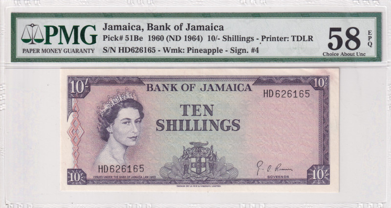 Jamaica, 10 Shillings, 1960, AUNC, p51Be
Estimate: USD 250-500