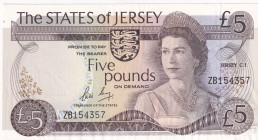 Jersey, 5 Pounds, 1976, UNC, p12br, REPLACEMENT
Estimate: USD 60-120