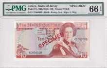 Jersey, 10 Pounds, 1989, UNC, p17s, SPECIMEN
Estimate: USD 50-100