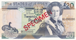 Jersey, 20 Pounds, 1993, UNC, p23s, SPECIMEN
Estimate: USD 50-100