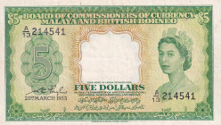 Malaya and British Borneo, 5 Dollars, 1953, XF(+), p2a
Estimate: USD 500-1000
