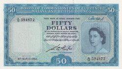 Malaya and British Borneo, 50 Dollars, 1953, AUNC, p4b
Estimate: USD 1000-2000