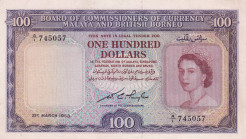 Malaya and British Borneo, 100 Dollars, 1953, XF, p5
Estimate: USD 4000-8000